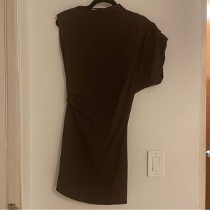 Zara Brown Asymmetric Mini Dress. Size S. Never Worn